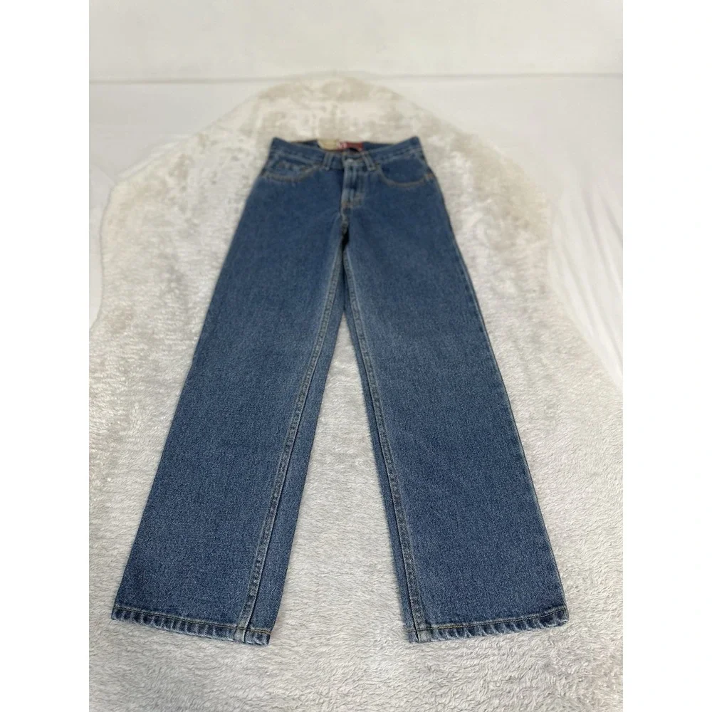 NWT Boy's Levi's 550 12 Slim Relaxed Fit Blue Denim Jeans Pockets Cotton 24x26.5